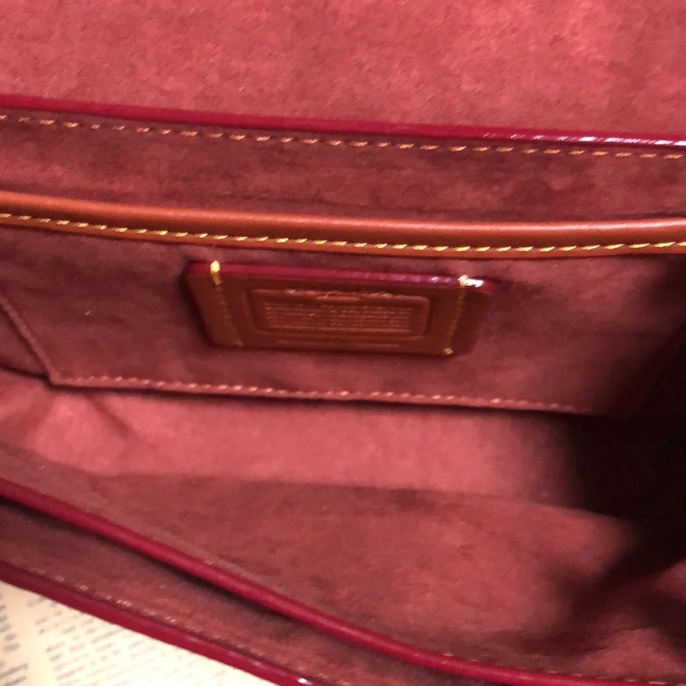Coach Studio Baguette panelled canvas & Leather Small shoulder Desiger Bag - Picture 7 of 9